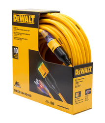 100 Foot 10/3 DEWALT Click-to-Lock Lighted Extension Cord